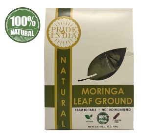 Pride Of India - Premium Grade Pure & Raw Sun-dried Moringa Leaf Ground, (3.53oz - 100gm) - Energy Boost, Immunity Support, Fat burn, Multivitami Pride Of India - Premium Grade Pure & Raw Sun-dried Moringa Leaf Ground, (3.53oz - 100gm) - Energy Boost, Immunity Support, Fat burn, Multivitami